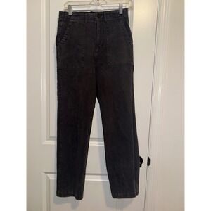 Quasi Work Pants Mens 28 Black Excellent Embroidered Logo Skate Streetwear